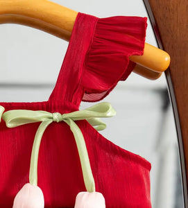 Spring Tulip Puff Frill Dress (pre order)