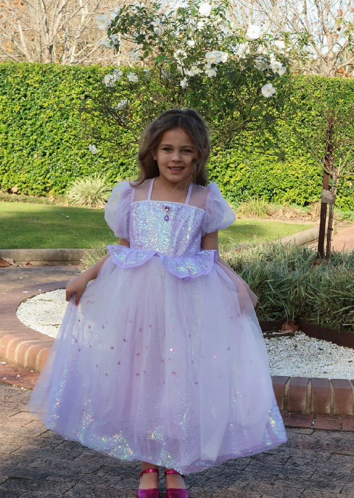Rapunzel Butterfly Princess Party Puff Sleeve Dress Costume - Fox Baby & Co