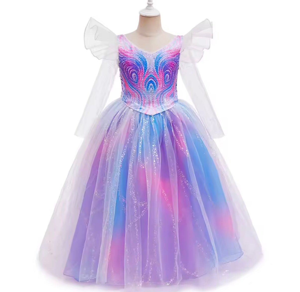 Glinda Purple Princess Birthday Long Sleeve Party Dress Costume - Fox Baby & Co