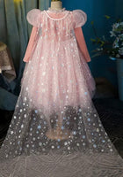 Load image into Gallery viewer, Enchanted Rose Sparkle Princess Birthday Long Sleeve Party Dress Costume &amp; Cape - Fox Baby &amp; Co
