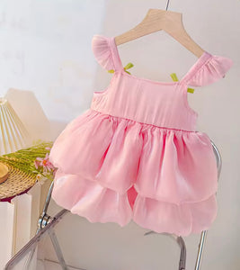Spring Tulip Puff Frill Dress (pre order)
