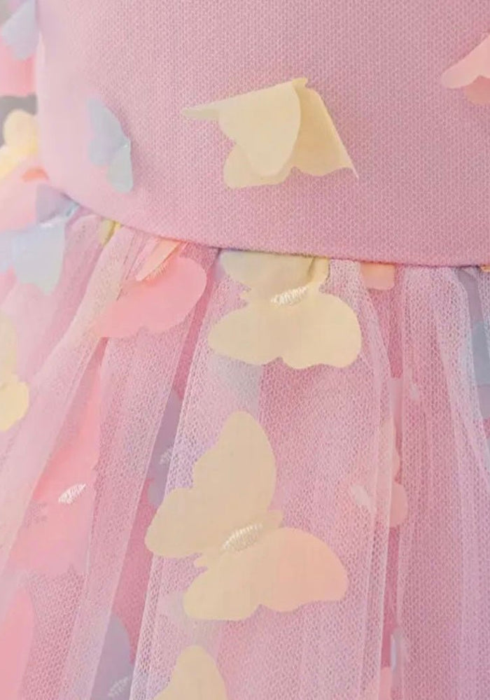 Kids girls Whimsical Butterfly Rainbow Luxe Tulle Dress (pre order) - Fox Baby & Co