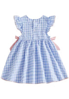 Load image into Gallery viewer, Easter Gingham Bow Dress - Blue - Fox Baby &amp; Co
