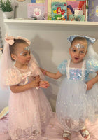 Load image into Gallery viewer, Enchanting Royal Princess Dress Cosplay Costume &amp; Tulle Bow Clip - Fox Baby &amp; Co
