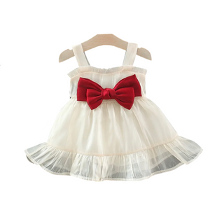 Holly Frill Bow Christmas Dress