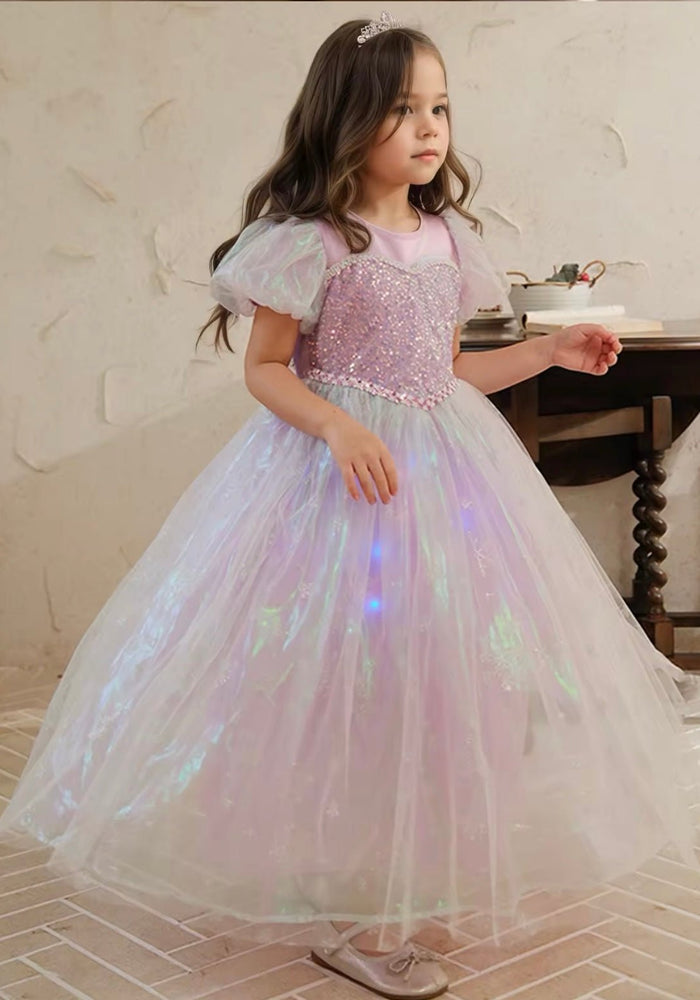 Purple Shimmer Princess Party Dress Costume & Jewellery Set - Fox Baby & Co