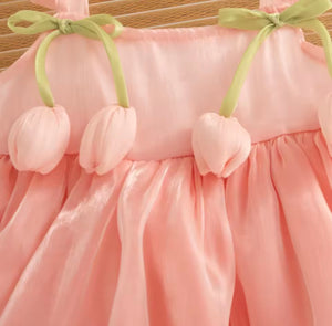 Spring Tulip Puff Frill Dress (pre order)