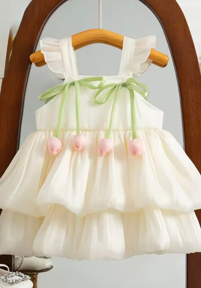 Spring Tulip Puff Frill Dress (pre order) - Fox Baby & Co
