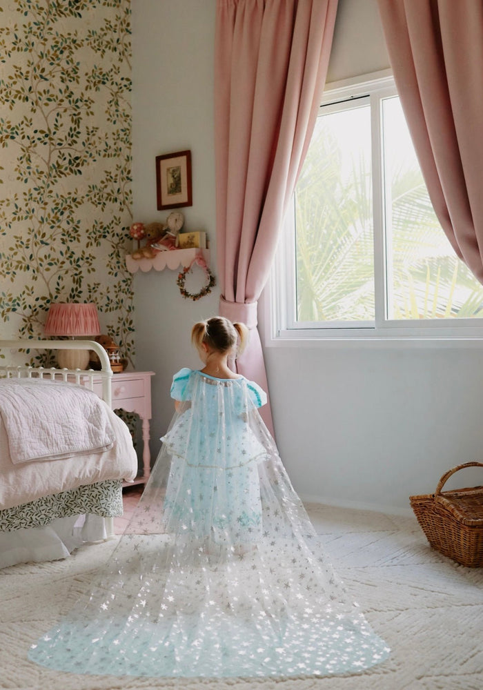 Snow Queen Princess Birthday Party Dress Costume with cape - Fox Baby & Co