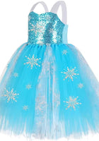 Load image into Gallery viewer, Elsa Snow Princess Tulle Tutu Dress Costume with Jewellery Set - Fox Baby &amp; Co
