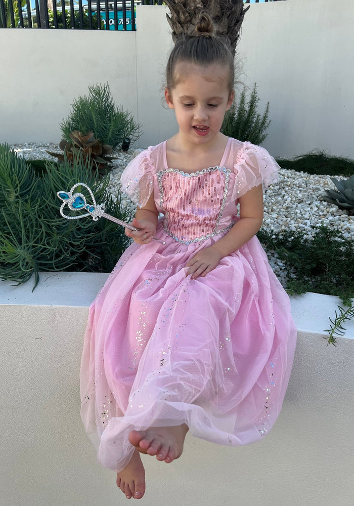 Pink Snowflake Princess Birthday Party Dress Costume with cape - Fox Baby & Co