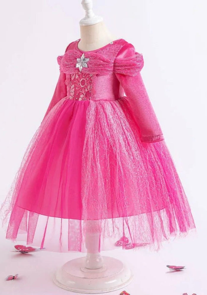Pink Aurora Butterfly Long Sleeve Princess Party Dress Costume - Fox Baby & Co