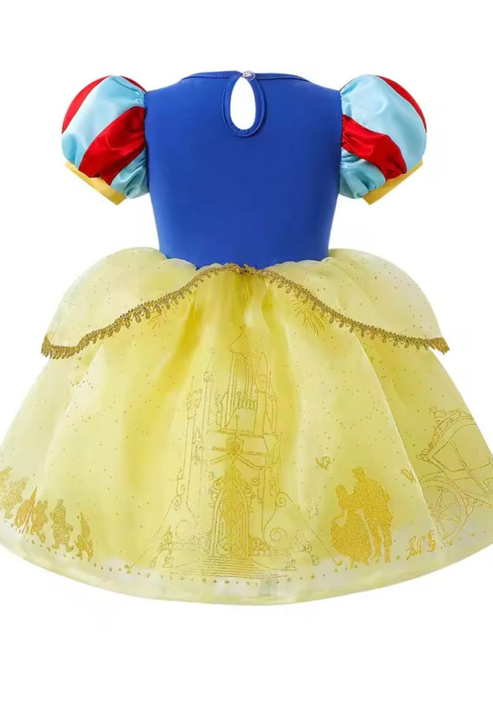 Royal Snow White Princess Birthday Party Dress Costume & Headband - Fox Baby & Co