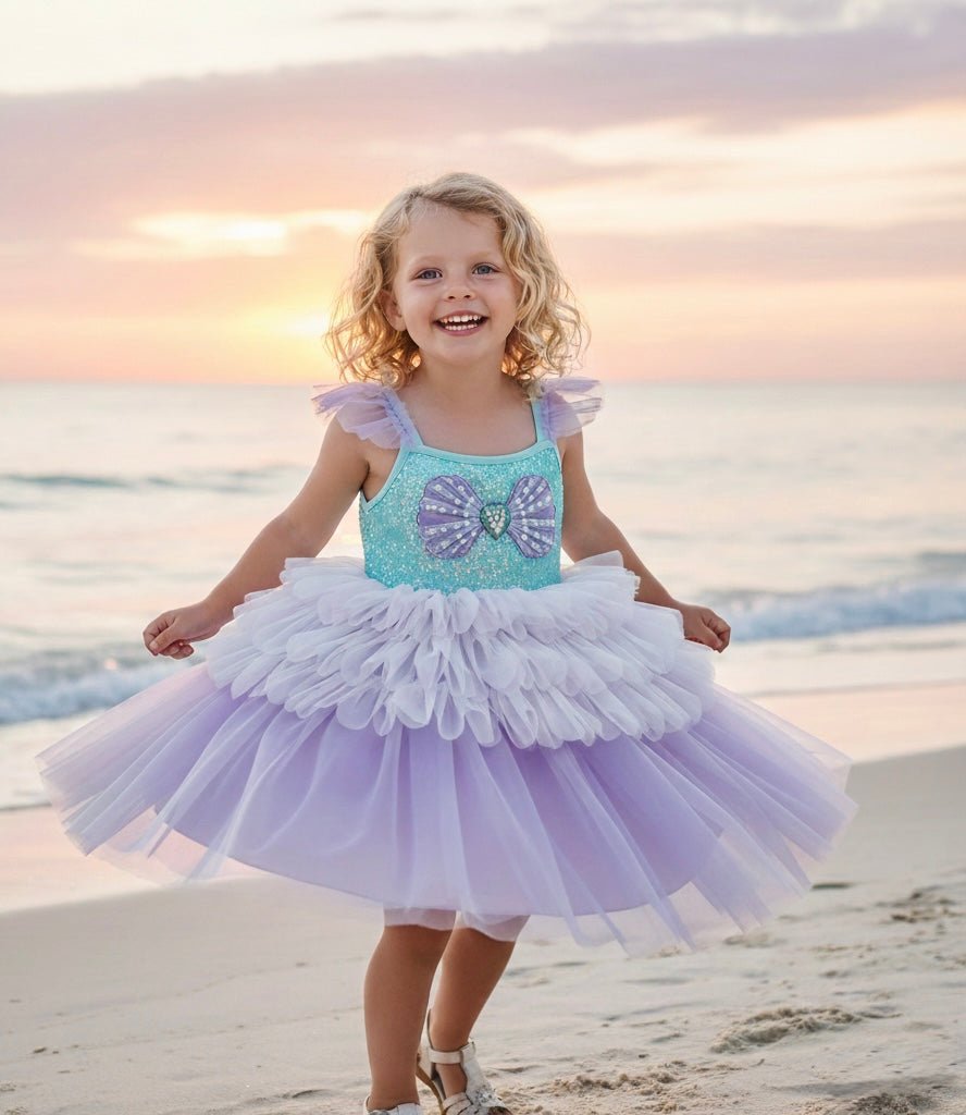 Rainbow Mermaid Luxe Princess Birthday Party Dress - Fox Baby & Co