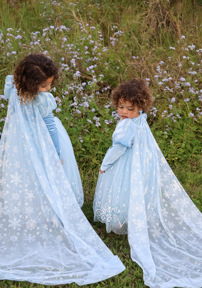 Snow Sparkle Elsa Princess Long Sleeve Dress Costume & Cape - Fox Baby & Co