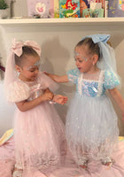 Load image into Gallery viewer, Enchanting Royal Princess Dress Cosplay Costume &amp; Tulle Bow Clip - Fox Baby &amp; Co
