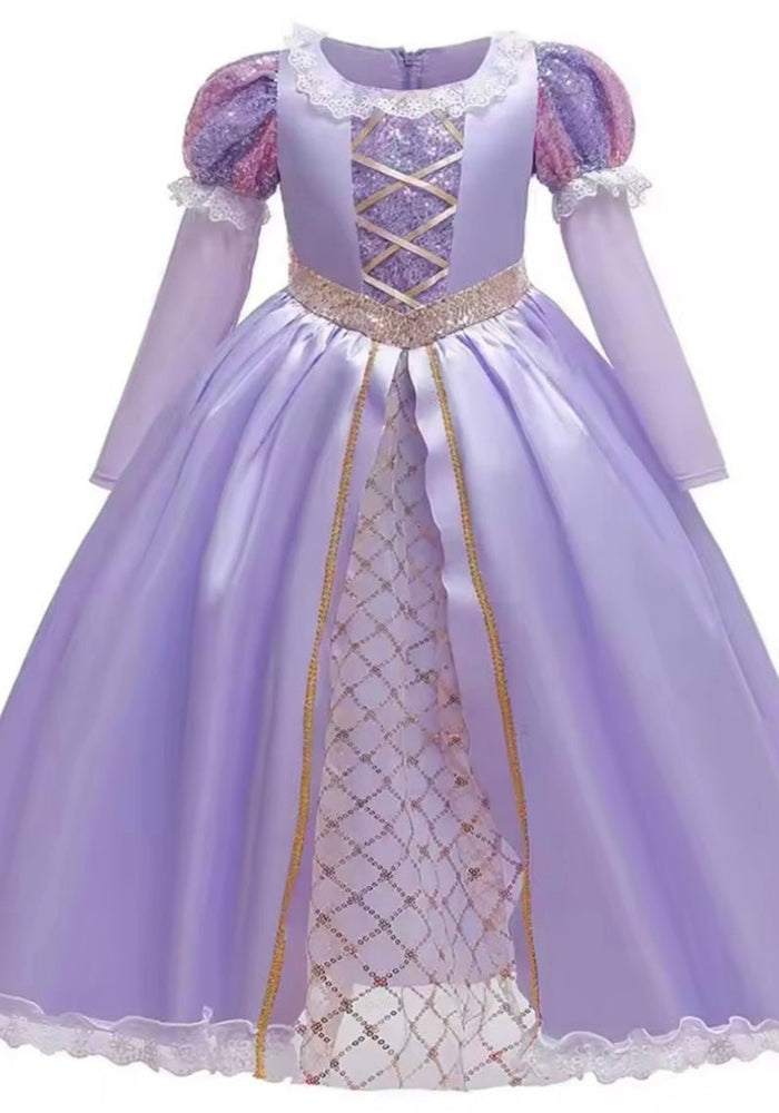 Purple Long Sleeve Princess Party Dress Costume - Fox Baby & Co