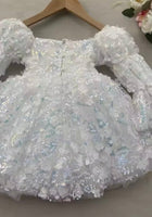 Load image into Gallery viewer, Flowergirl Sparkle Wonderland Long Sleeve Luxe Tulle Dress - White - Fox Baby &amp; Co
