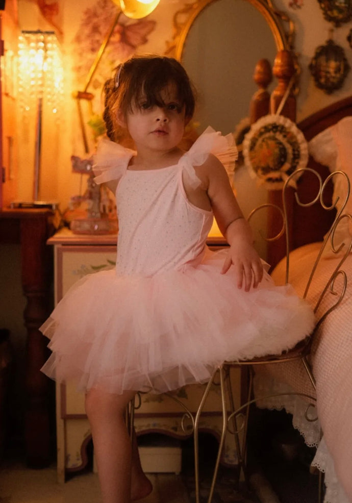 Luxe Ballerina Sparkle Tulle Tutu Leotard - Pink - Fox Baby & Co