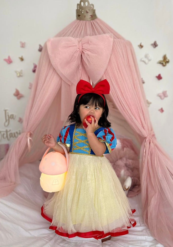 Classic Snow White Princess Birthday Party Dress Costume & Headband - Fox Baby & Co
