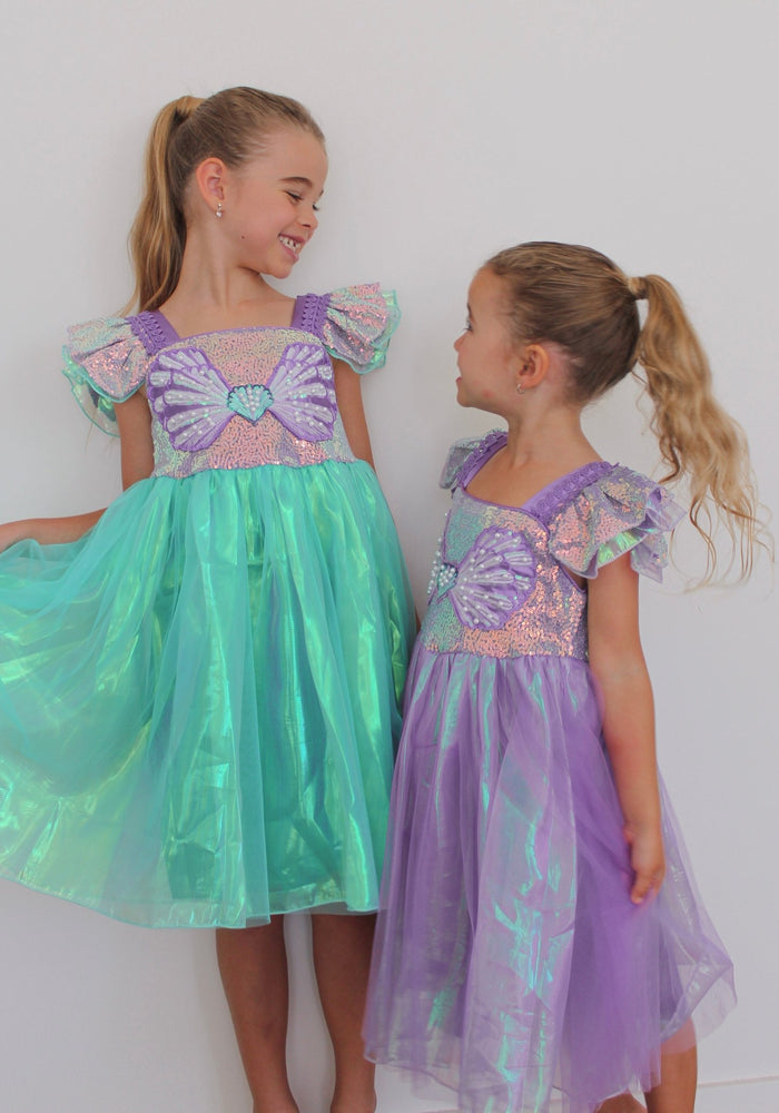 Wonderland Mermaid Princess Birthday Party Dress - Green - Fox Baby & Co