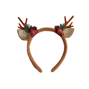 Christmas Floral Reindeer Headband