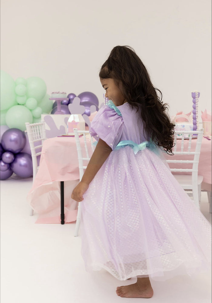 Mermaid Princess Purple Pearl Birthday Party Dress Costume - Fox Baby & Co