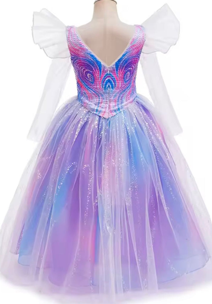 Glinda Purple Princess Birthday Long Sleeve Party Dress Costume - Fox Baby & Co