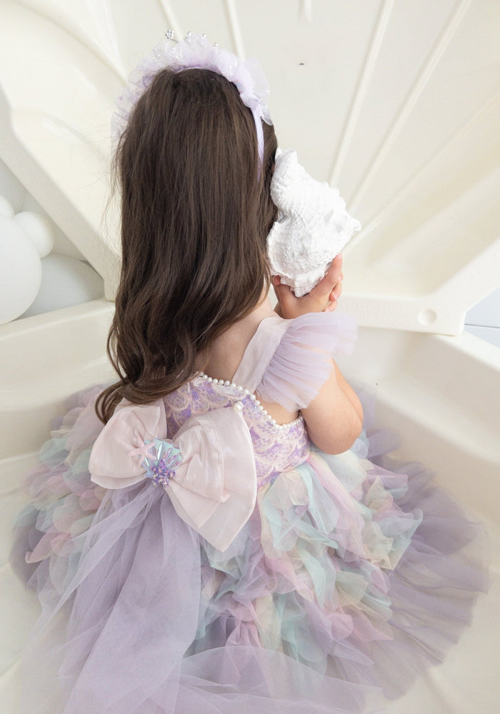 Mermaid Rainbow Bow Princess Party Dress - Fox Baby & Co