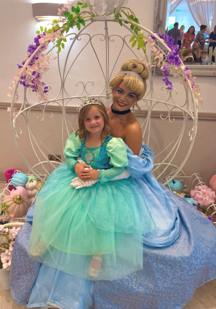 Aqua Pearl Mermaid Princess Long Sleeve Party Dress Costume - Fox Baby & Co