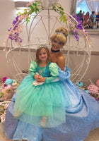 Load image into Gallery viewer, Aqua Pearl Mermaid Princess Long Sleeve Party Dress Costume - Fox Baby &amp; Co
