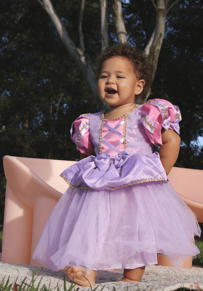 Mini Baby Rapunzel Luxe Princess Birthday Party Dress - Fox Baby & Co