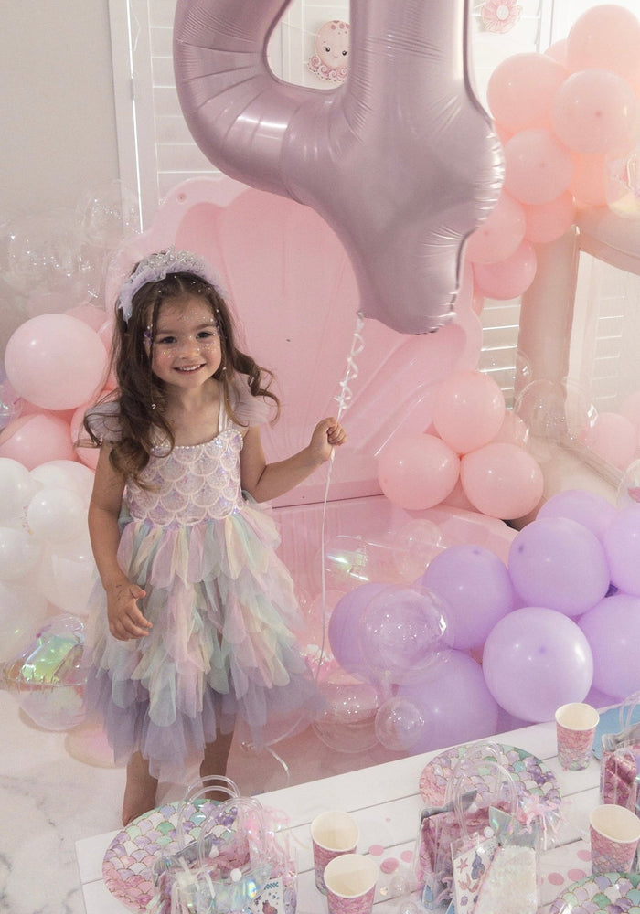 Mermaid Rainbow Bow Princess Party Dress - Fox Baby & Co