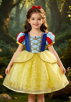 Load image into Gallery viewer, Royal Snow White Princess Birthday Party Dress Costume &amp; Headband - Fox Baby &amp; Co
