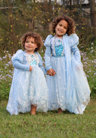 Load image into Gallery viewer, Snow Sparkle Elsa Princess Long Sleeve Dress Costume &amp; Cape - Fox Baby &amp; Co

