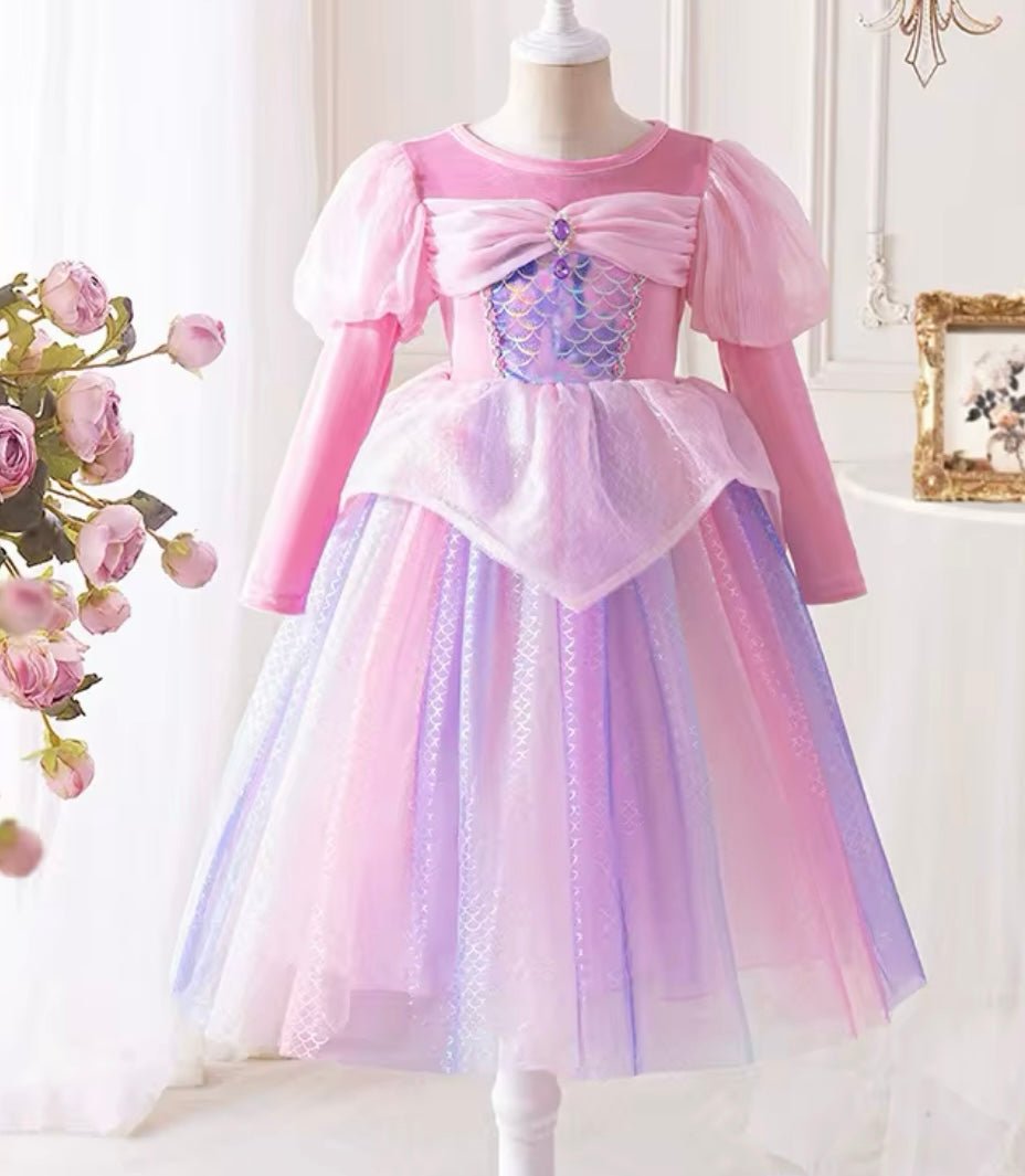 Ball-Gown/Princess Tulle Asymmetrical 1st Birthday Party Baby Girl Dress