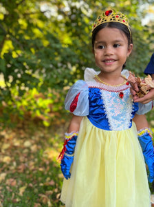 Magical Snow White Luxe Princess Birthday Party Dress Costume & Jewellery Set - Fox Baby & Co