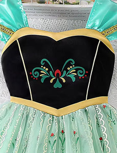 New Anna Princess Birthday Party Dress Costume, Crown & Wand Set (Pre order)