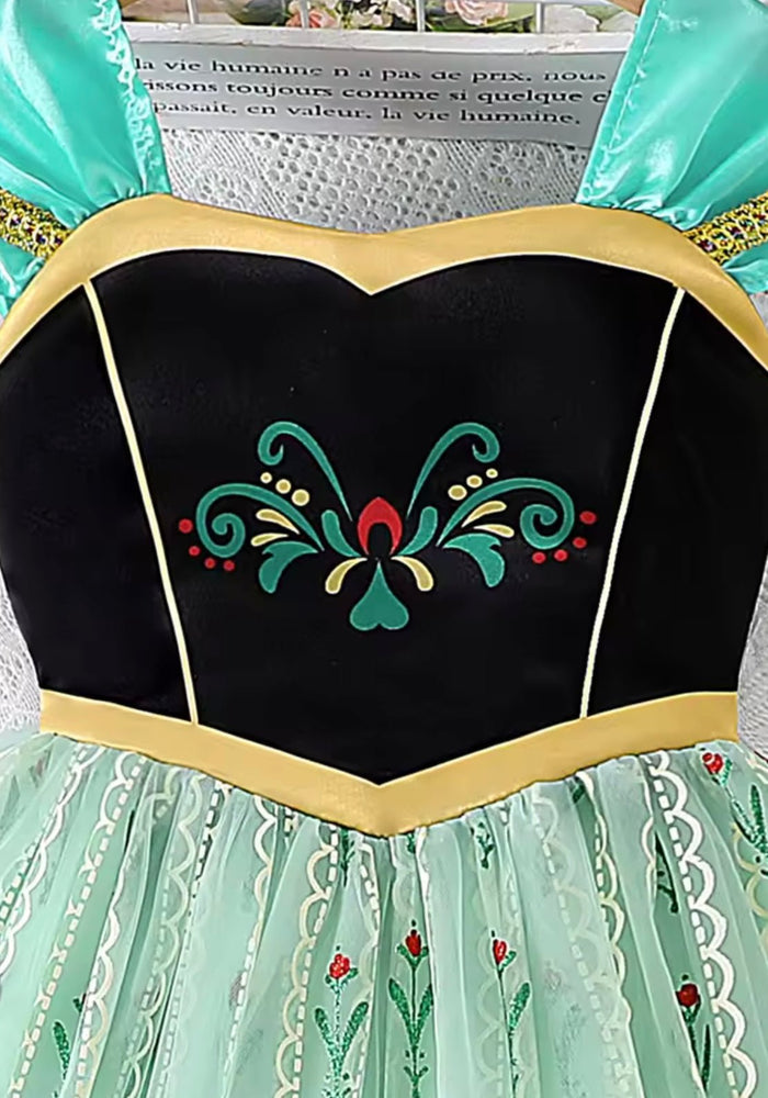 New Anna Princess Birthday Party Dress Costume, Crown & Wand Set (Pre order) - Fox Baby & Co