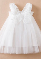 Load image into Gallery viewer, Kids little girls Pixie Butterfly Tulle Dress - White
