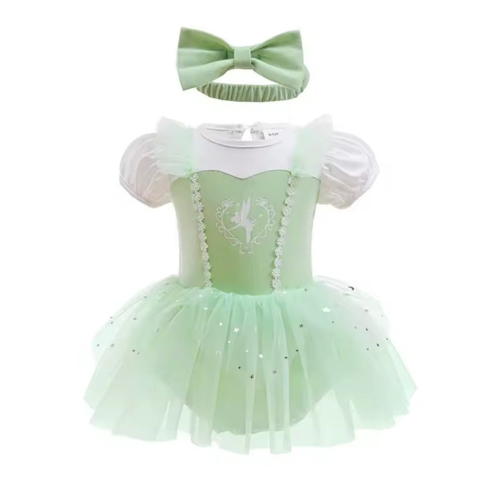 Baby Girls Tinkerbell Princess Tutu Tulle Romper with bow - Fox Baby & Co