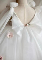 Load image into Gallery viewer, Everly Garden Flower Luxe Little Girls Tulle Dress - White (pre order) - Fox Baby &amp; Co

