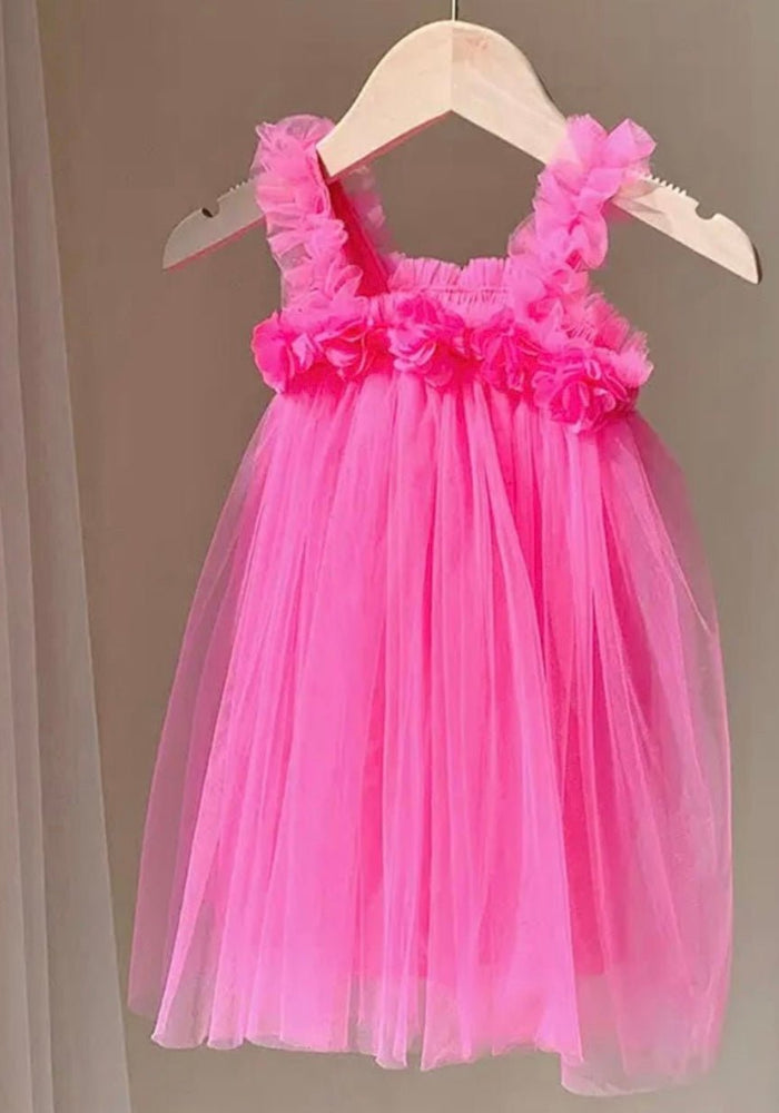 Florence Floral Birthday Tulle Dress - Pink (pre order) - Fox Baby & Co