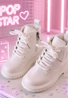 Load image into Gallery viewer, Kpop White Stage Boots for Girls - Fox Baby &amp; Co
