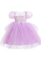 Load image into Gallery viewer, Whimsical Rapunzel Princess Puff Sleeve Party Dress Costume - Fox Baby &amp; Co
