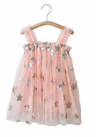 Load image into Gallery viewer, Birthday Tutu Stars &amp; Moons Little Girls Tulle Dress - Pink - Fox Baby &amp; Co
