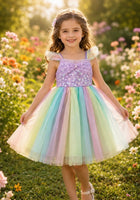 Load image into Gallery viewer, Rainbow Butterfly Unicorn Princess Dress - Fox Baby &amp; Co

