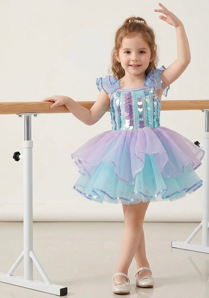 Ballerina Mermaid Glitter Sparkle Luxe Tulle Tutu Leotard - Fox Baby & Co