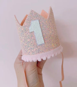 My 1st Birthday Party Crown Hat - Pink