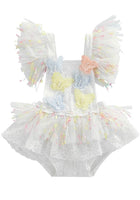 Load image into Gallery viewer, Girls Cake Smash Frill Romper
